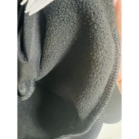 Adidas Men Hoodie Small Black Logo Spellout Aeroready Fleece Pullover GUC - Picture 4 of 9